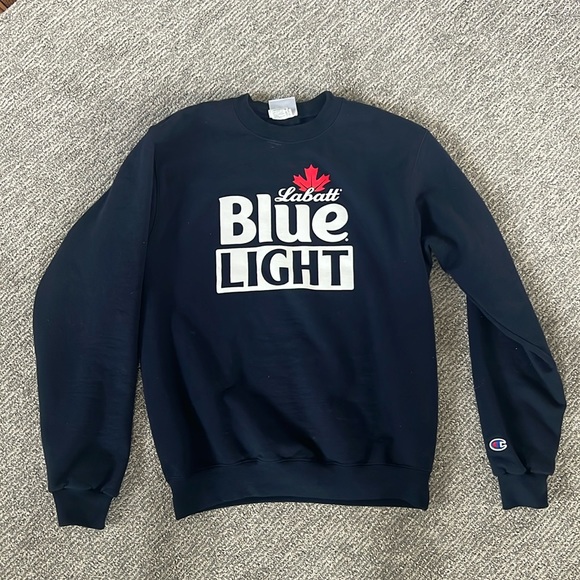 Vintage Champion Labatt Blue Light Crew Neck Sweatshirt - Picture 1 of 3